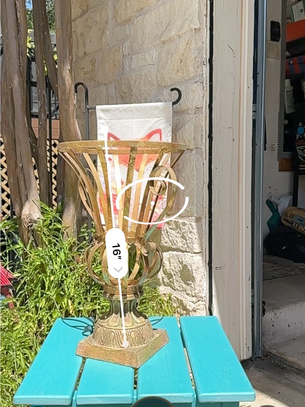 Gold Decorative Metal Urn Vase - Elegant Home Accent